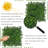 Artificial Grass Wall Panel,10"X 10"(8P) 4-Layer Leaf UV-Anti Gr...