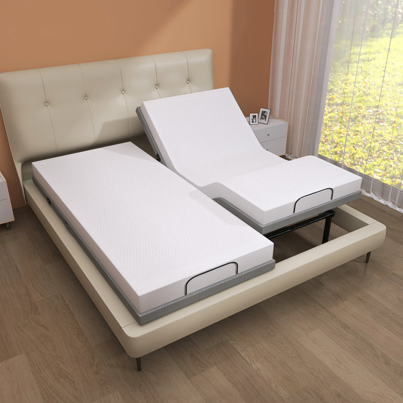 Herrmann Adjustable Split King Bed Zero Gravity with Dual Massage & Under-bed Light