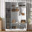 Multi-Functional Hall Tree With Shoe Storage, Entryway Bench, Cabinets, Coat Hooks And Adjustable Shelf For Home Organization