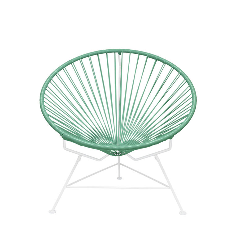 Innit Indoor Handmade Lounge Chair, Seafoam/White