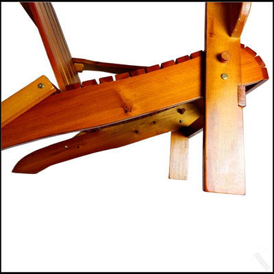 Chaise Adirondack pliable - Bois de peuplier massif, assise large pour un confort intérieur / extérieur et une durabilité accrue