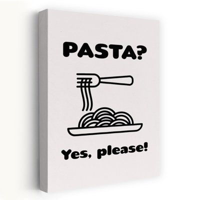 Pasta, oui, s'il vous plaît, impression d'art mural contemporain