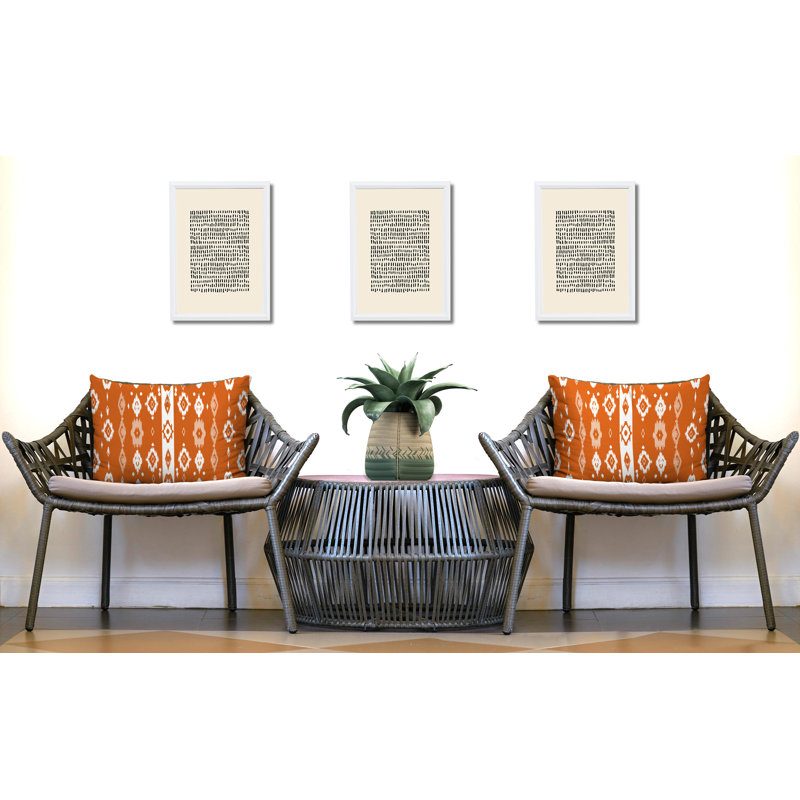Oreiller réversible intérieur / extérieur Nita, Orange, 25 x 18