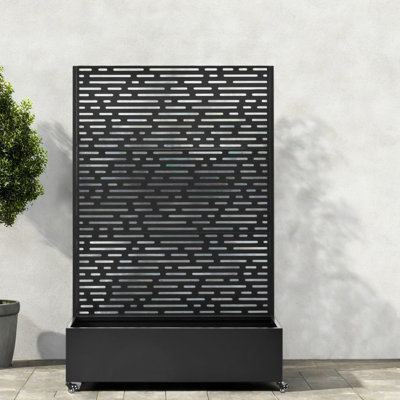 Jardinière mobile surélevée en métal 47 x 16 x 73