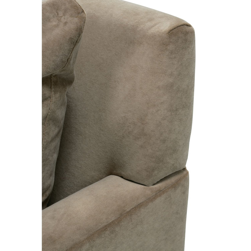Lilah Bench Cushion Sofa, Straw Velvet (20043-28)