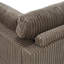 Upholstered Faux Rabbit Fur Flannel Armchair with Pillow Back, One Arm Single Chair Module Part For Sectional Sofa-709998138