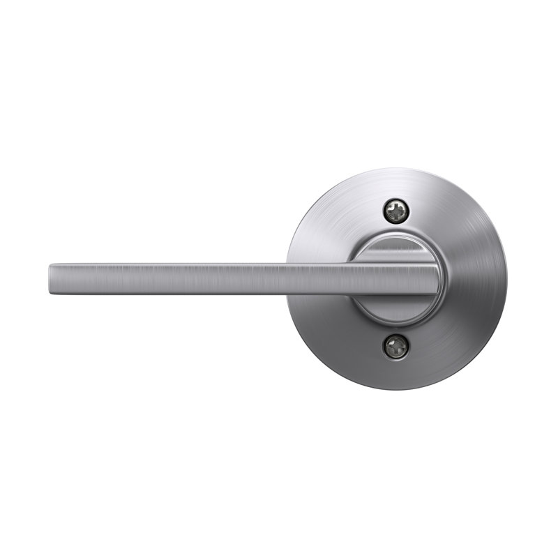 Latitude Non-Turning Lock Door Lever, Satin Chrome