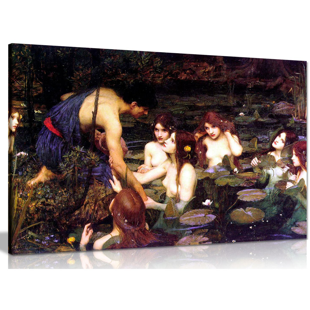 Hylas And The Nymphs John William Waterhouse - Wrapped Canvas Painting