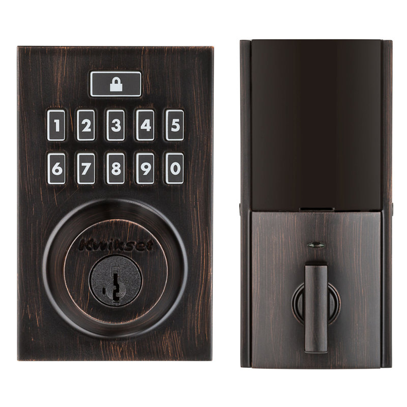 Kwikset SmartCode 913 Touchpad Electronic Deadbolt, Venetian Bronze