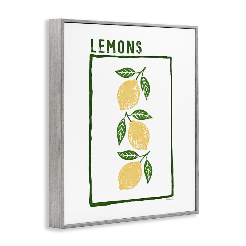 «Tasty Summer Lemons», dessin par Amanda Greenwood, H 20 po x l 16 po, Estampe numérique Farmhouse