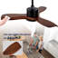 Ventilateur de plafond en bois de 91 cm (36 po) avec éclairage et télécommande-905448361-905448362