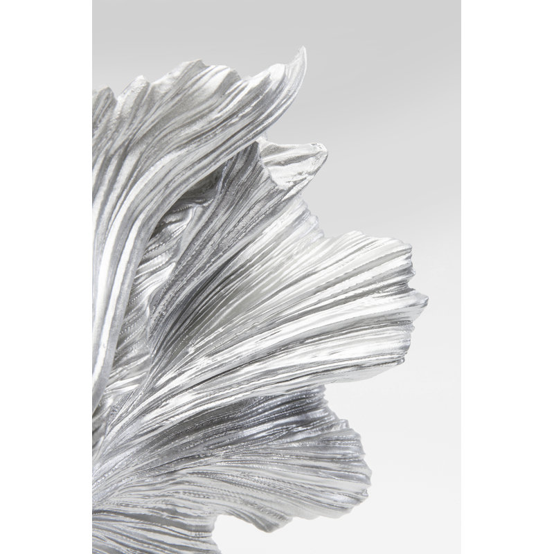 Deco Figurine Betta Fish, 36cm H x 33cm W x 14cm D, Silver