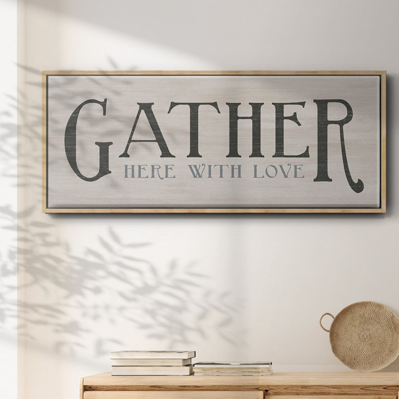 «Gather With Love», toile encadrée, H 12 po x l 30 po