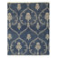 Tapis oriental ivoire en laine noué à la main bleu Timmy-33694031