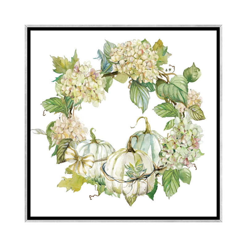 Fin de l'été: Couronne - reproduction d'art murale - toile encadrée, H 26 po x l 26 po, Argent argent