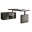 Adjustable Height L-Shaped Faux Marble Standing Desk-1286017738-1286017750