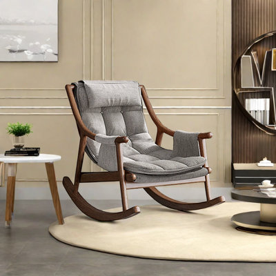 Luxury ergonomic rocking chair Solid Wood
