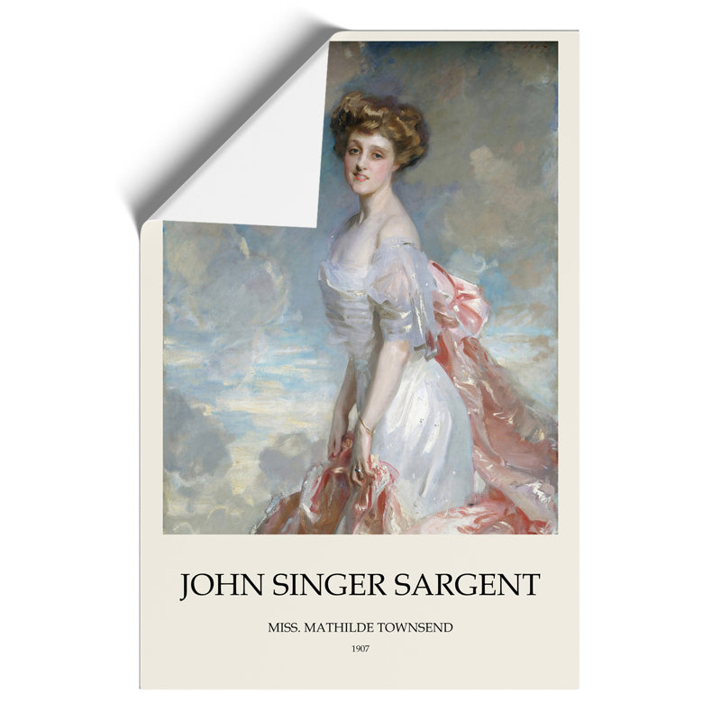 Portrait Of A Lady by John Singer Sargent - No Frame Print, 30cm H x 21cm W x 0.1cm D