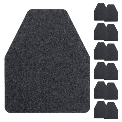 Tapis d'urinoir jetables pour toilettes pour hommes, ensemble de 12, antidérapants, absorbants et désodorisants, pour protéger le plancher des toilettes contre l'urine, gris.