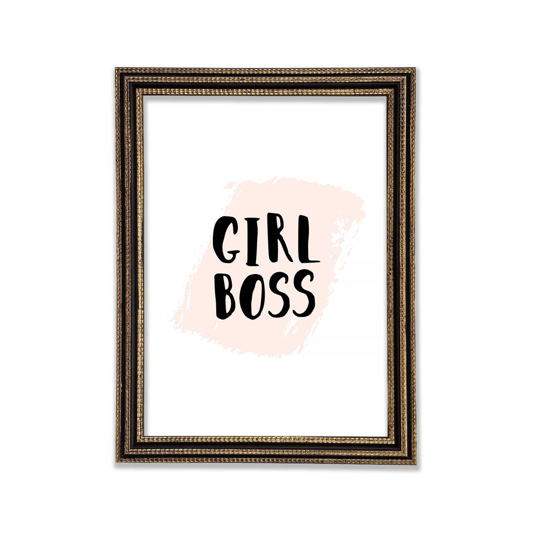 Girl Boss Gerahmter Druck