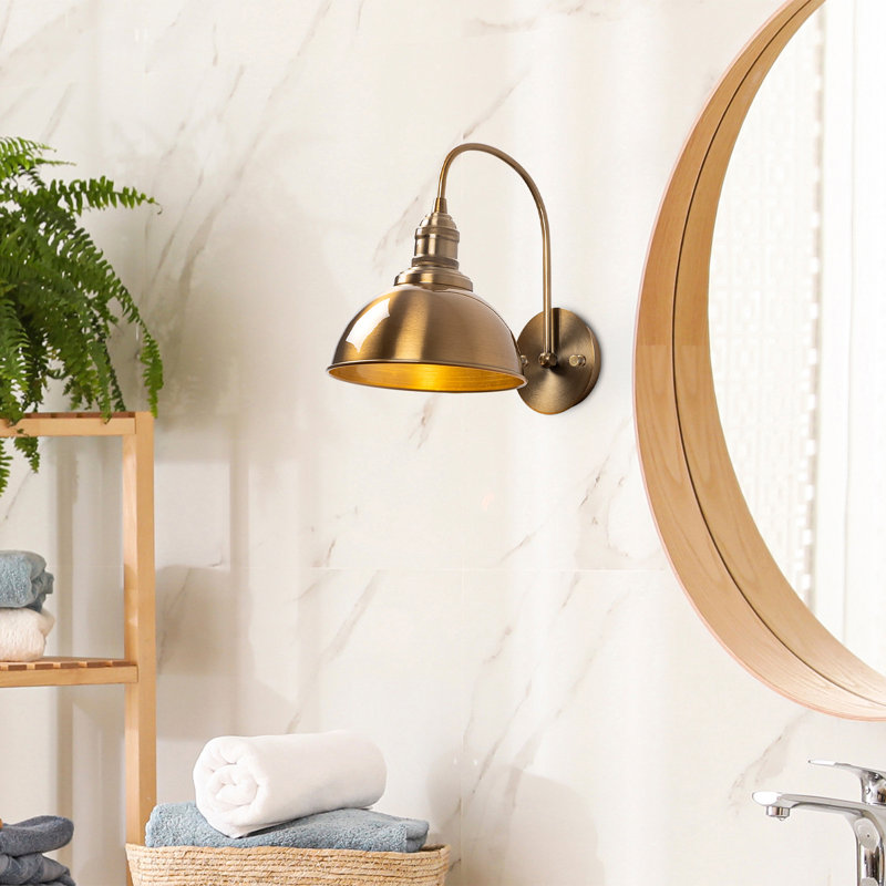 Vintage Wall Lamp, Metal Body, 10.6 x 10.6 x 14.2 inches | E27 Socket, Max 15W | Bohemian & Scandinavian Design | Elegant Metal Cap & Base Plate, IP20 Rated | Perfect for Living Room, Bedroom & Hallway Lighting