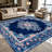 1PC Vintage Persian Bohemian Blush Navy Floral area rugs for Living Room, Soft and Comfortable, Suitable for all seasons, easy-to-maintain, machine washable Indoor floor mat, Under Table Farmhouse suitable for dining table, bedroom, kitchen,...-1900186583