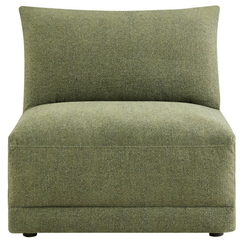 Bodhild Boucle Upholstered Accent Chair, Green 100% Polyester