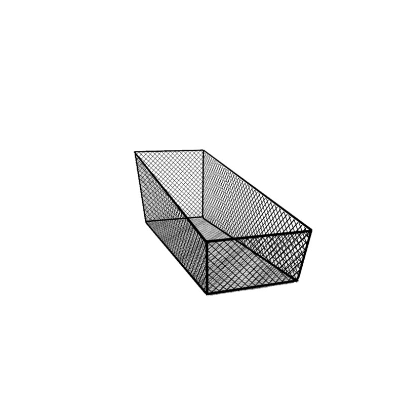 Rebrilliant® 14.7 X 5 X 5.5" Black Wire Bin Mesh Wire Storage Basket CD18AC26B7E34E0EABE629F721B0357B