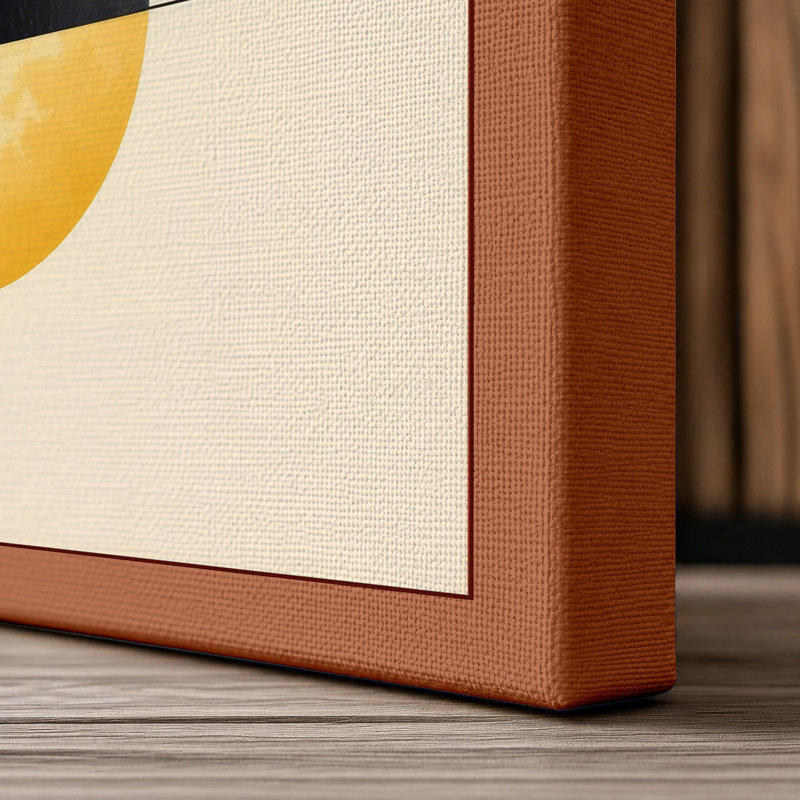 Abstraction Geometric - Wrapped Canvas, Terracotta Border, 30x20 - 76.2 x 50.8 cm