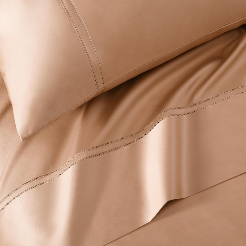 Yalda Egyptian Cotton Sateen Sheet Set , Gray, California King Sheet Set + 2 Pillowcases