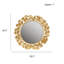 Gold Gingko Leaf Round Wall Mirror 30.5"