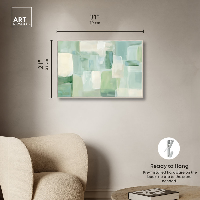 «Mint Haze II», reproduction sur toile encadrée par Art Remedy, cadre argenté, 30 x 20, H 21 po x l 31 po, Silver Frame