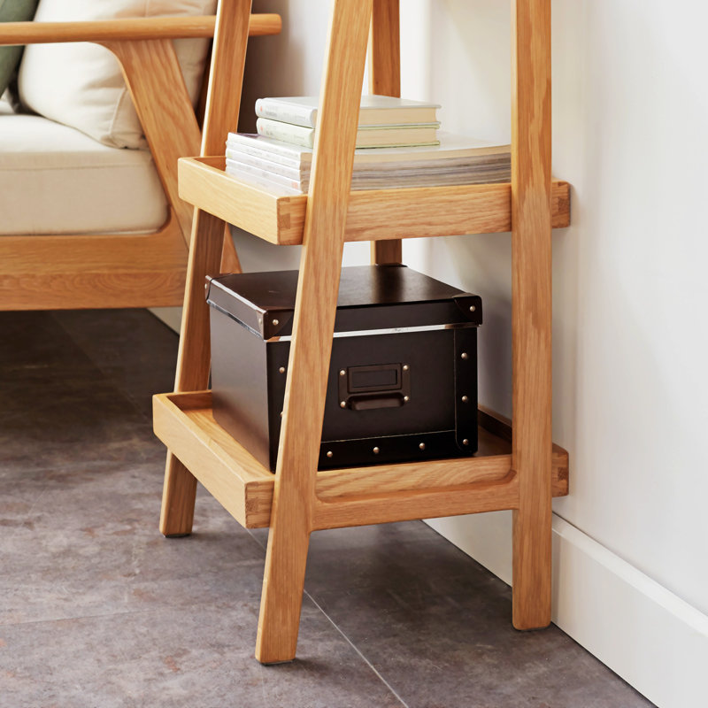 Banc de rangement Crantor, Chêne