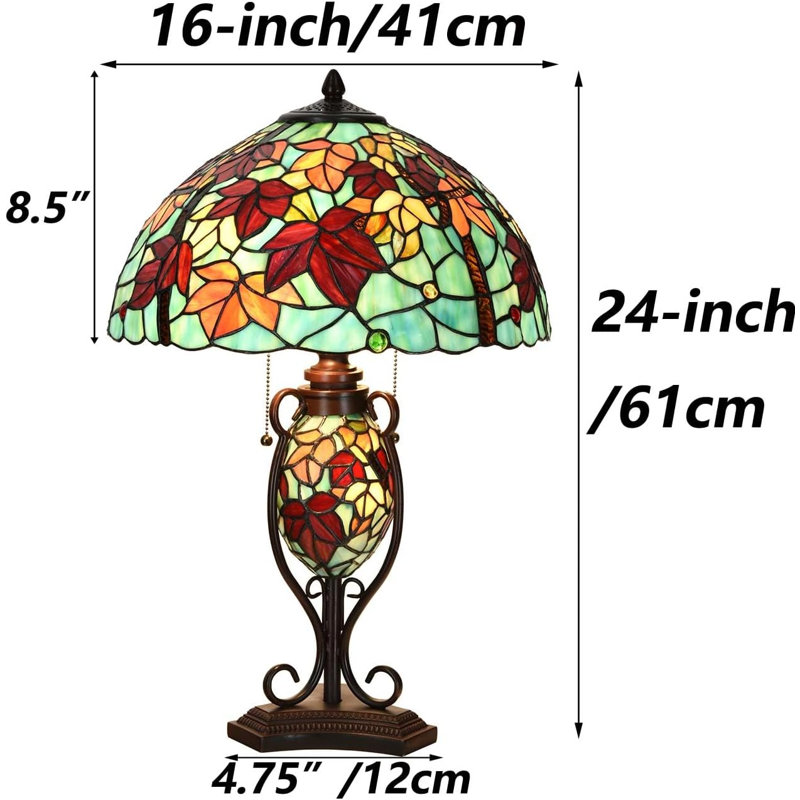 Lampe de table en verre coloré Tiffany