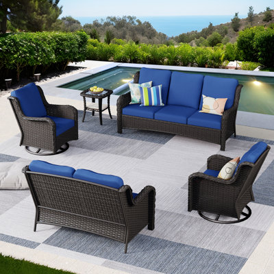 Ilkeston 7 - Person Outdoor Seating Group with Cushions by OVIOS