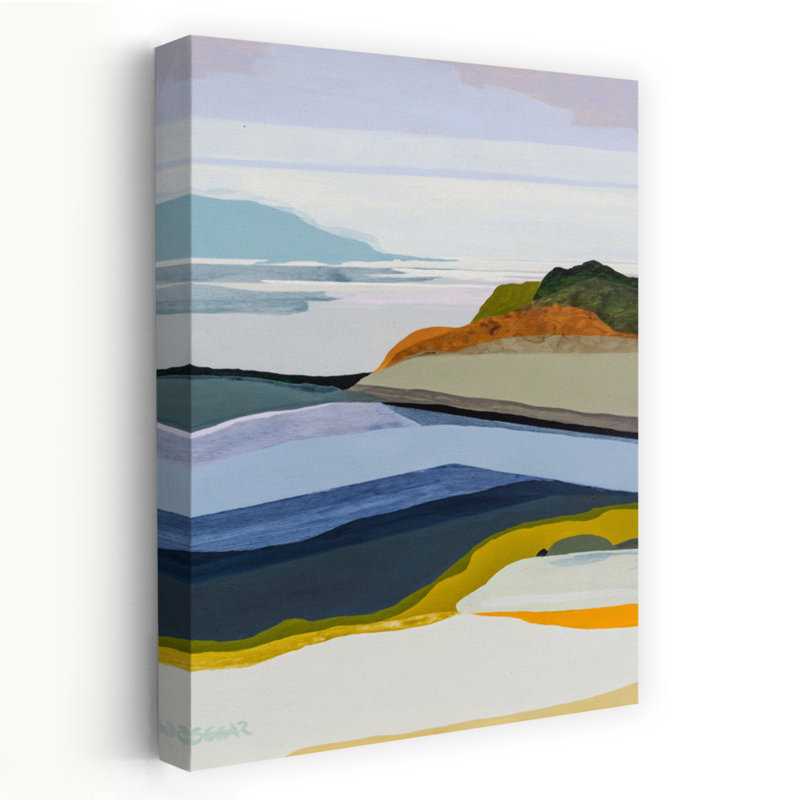 Art contemporain contemporain, paysage océanique abstrait, H 60 po x l 40 po