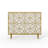Golden Fireplace Screen With Circular Design
