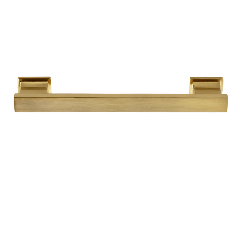 High Desert 4-3/4" Satin Brass Bar Pull, Satin Brass, 4-3/4"