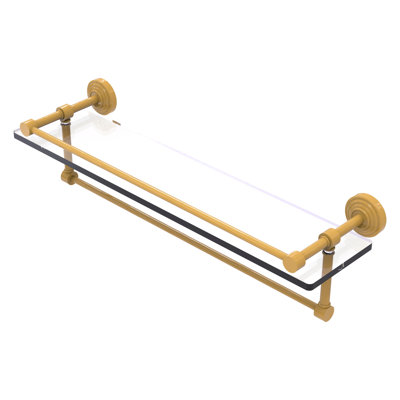 Tablette en verre avec barre à serviettes