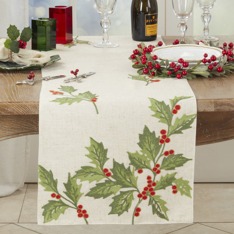 Chemin de table Evergreen, Crème