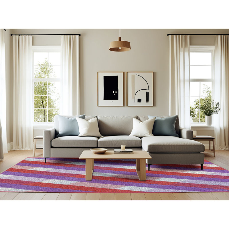 Plaid Indoor Rug, Rectangle 6' x 9'