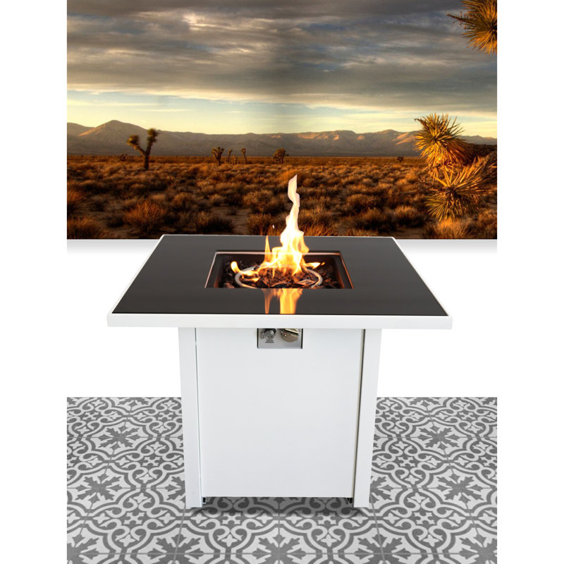 Table de foyer en acier au propane / gaz naturel de 30 pouces