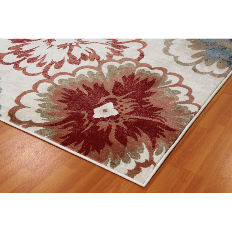 Amy Floral Indoor Rug, Rectangle 5'3" x 7'7"