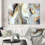 Abstrait en marbre blanc et doré II 3 pièces-1875573812