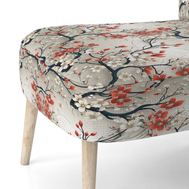 Asian Minimalisme - Chaise d'appoint rembourrée de style oriental, chaise d'appoint de style oriental