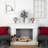 Flocked Greenery and Pinecone Christmas Arrangement with Plaid Bow