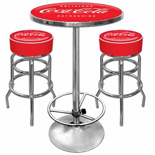 Coke Chrome Bar Stool with Swivel - Coca-Cola Things Go Better with Coke  Bottle Art 