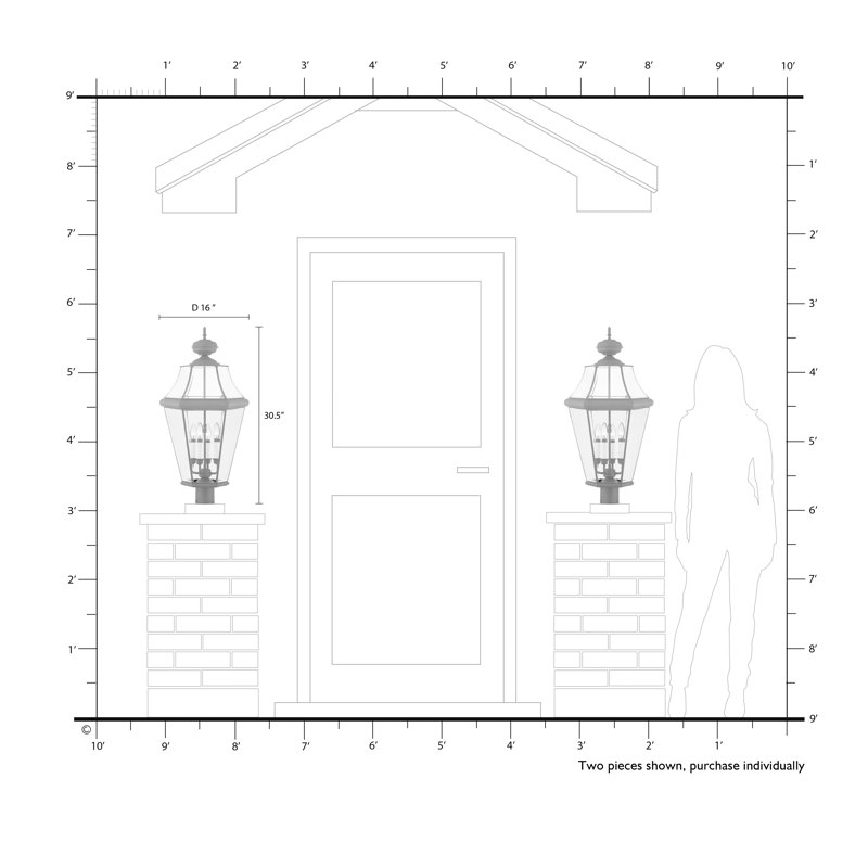 Arelene Post Lantern, Black