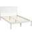 Headboard Included Full Platform Bed, White, No Box Spring Requirement-1184171387-1184171384