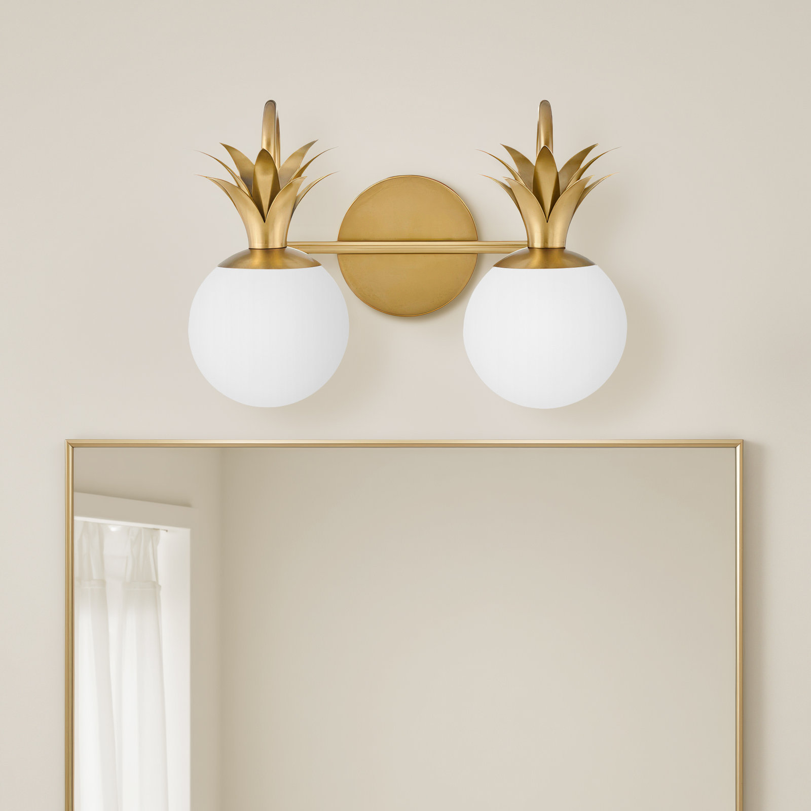 Gazala 2 Light Frosted Dimmable Vanity Light